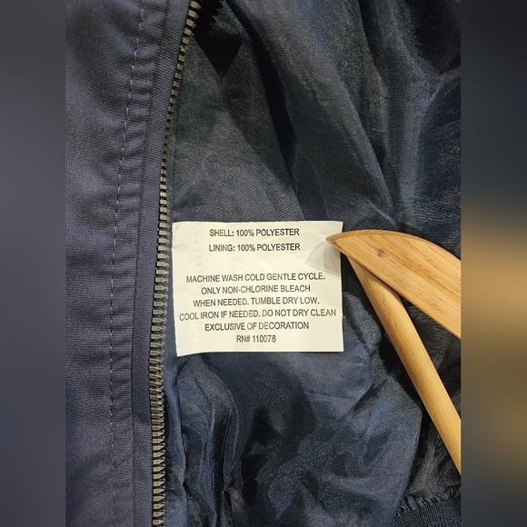 U.S. POLO ASSN. NAVY BLUE RETRO BOMBER VARSITY JACKET Youth Size Large - Picture 10 of 10